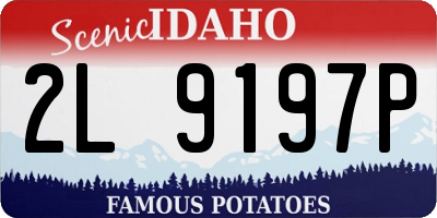 ID license plate 2L9197P