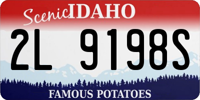 ID license plate 2L9198S