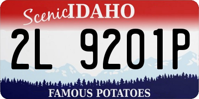 ID license plate 2L9201P