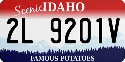 ID license plate 2L9201V