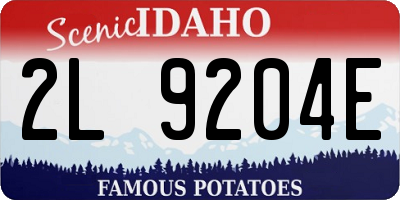 ID license plate 2L9204E