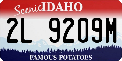 ID license plate 2L9209M