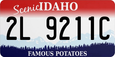 ID license plate 2L9211C