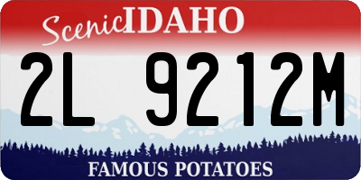 ID license plate 2L9212M