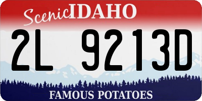 ID license plate 2L9213D