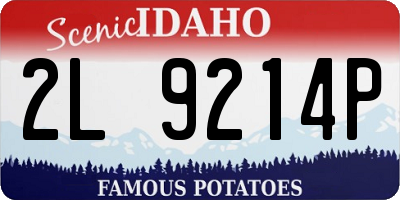ID license plate 2L9214P