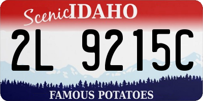 ID license plate 2L9215C