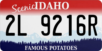 ID license plate 2L9216R