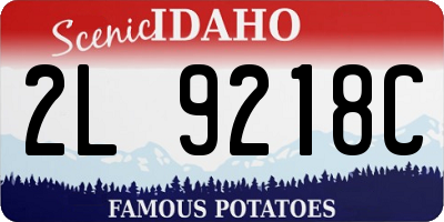 ID license plate 2L9218C