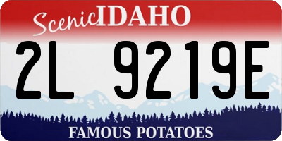 ID license plate 2L9219E