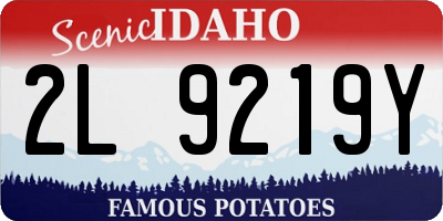 ID license plate 2L9219Y