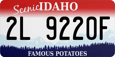 ID license plate 2L9220F