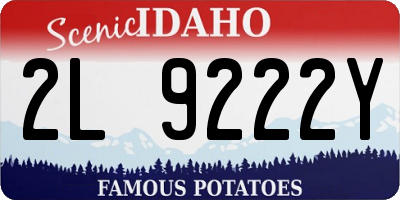 ID license plate 2L9222Y