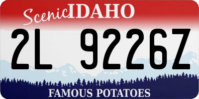 ID license plate 2L9226Z