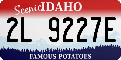 ID license plate 2L9227E