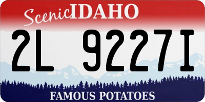 ID license plate 2L9227I