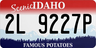 ID license plate 2L9227P