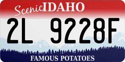 ID license plate 2L9228F