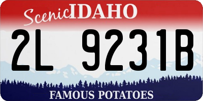 ID license plate 2L9231B