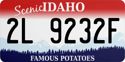 ID license plate 2L9232F