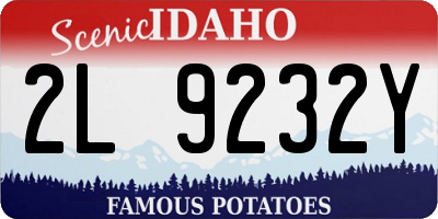 ID license plate 2L9232Y