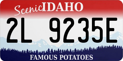 ID license plate 2L9235E