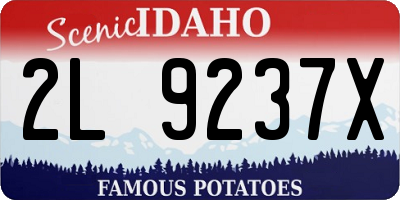 ID license plate 2L9237X