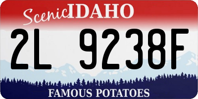 ID license plate 2L9238F