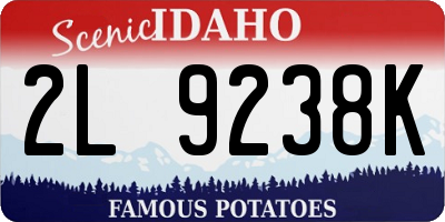 ID license plate 2L9238K