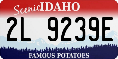 ID license plate 2L9239E