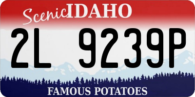 ID license plate 2L9239P