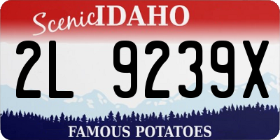 ID license plate 2L9239X