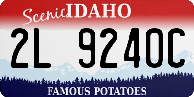 ID license plate 2L9240C