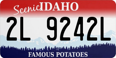 ID license plate 2L9242L