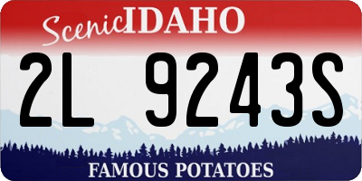 ID license plate 2L9243S