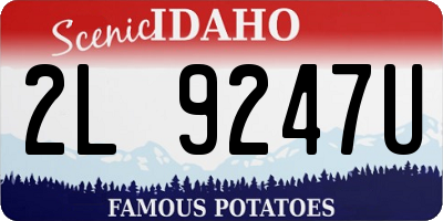 ID license plate 2L9247U