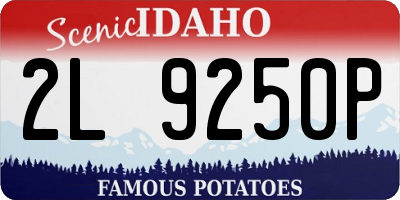 ID license plate 2L9250P