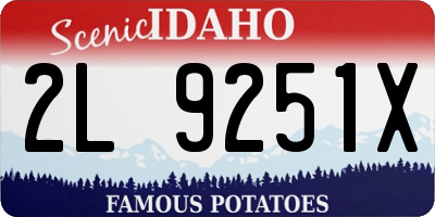 ID license plate 2L9251X
