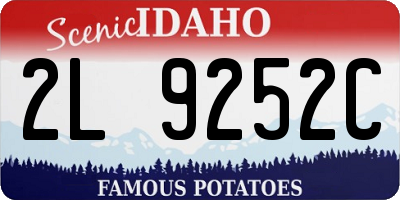 ID license plate 2L9252C