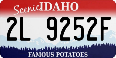 ID license plate 2L9252F