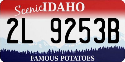 ID license plate 2L9253B