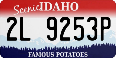 ID license plate 2L9253P