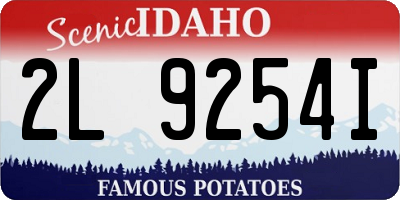 ID license plate 2L9254I
