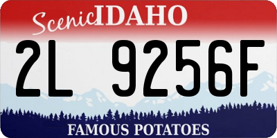 ID license plate 2L9256F