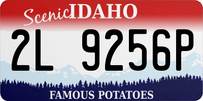 ID license plate 2L9256P