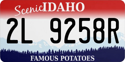 ID license plate 2L9258R