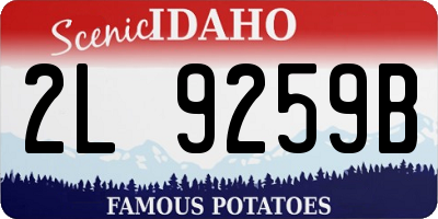 ID license plate 2L9259B