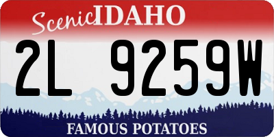 ID license plate 2L9259W