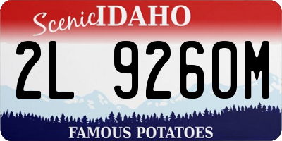 ID license plate 2L9260M