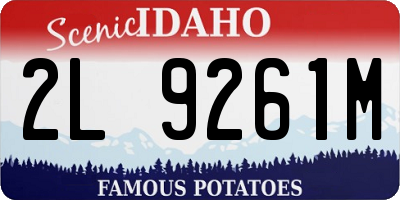 ID license plate 2L9261M